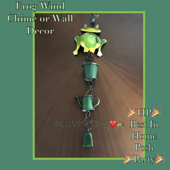 Frog Wind Chime Wall Decor🎉HP🎉 - Picture 1 of 3